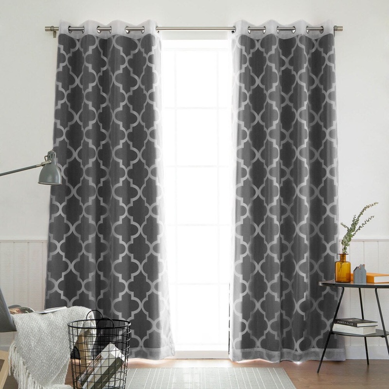 Aurora Home Mix & Match Moroccan Room Darkening 4 Piece Curtain Panel Set - 52"W x 84"L