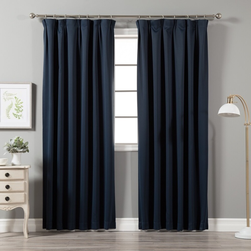 Aurora Home Pleated 84-inch Blackout Curtain Pair - 42 x 84