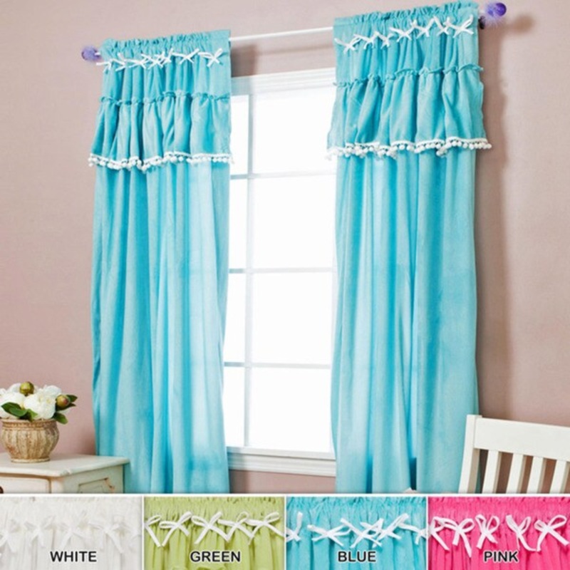 Aurora Home Velour Ruffle 84-inch Panel Pairs - 52 x 84