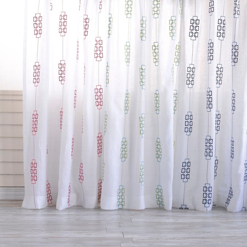 Caroline Lake Linen Single Curtain Panel - 50" x 84"