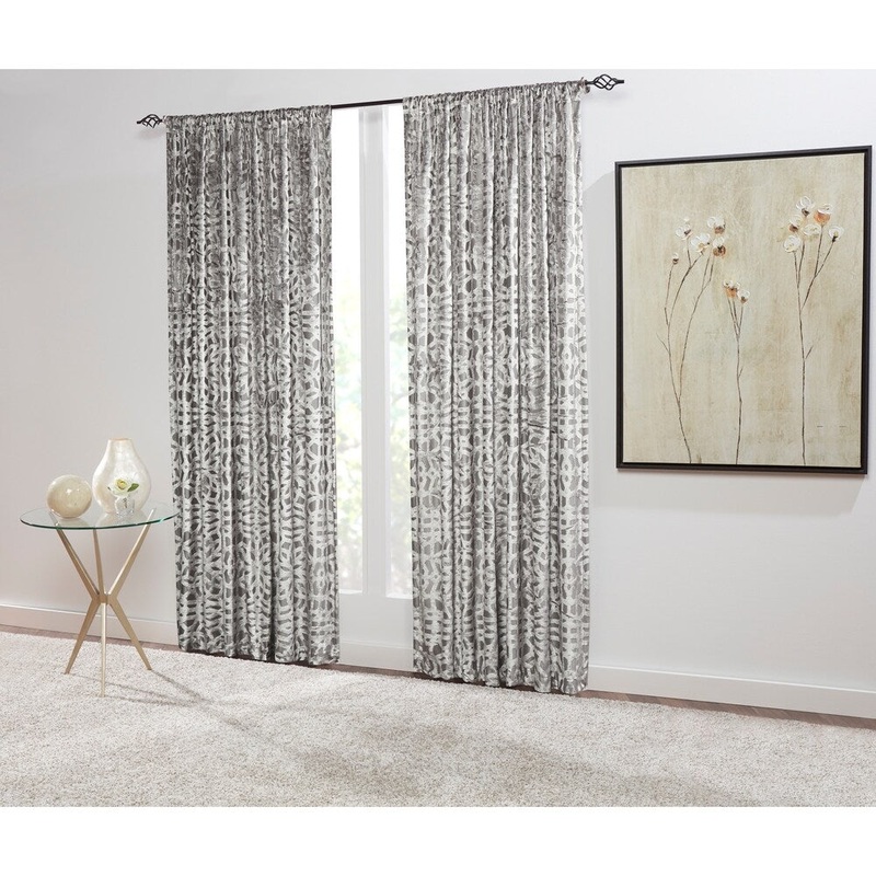 Cervella Pocket Rod Drapery Panel - Pair 54" x 84"