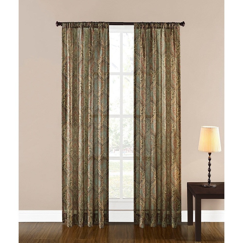 'Glendale' Paisley Scroll 84 inch Curtain Panel - 50 x 84