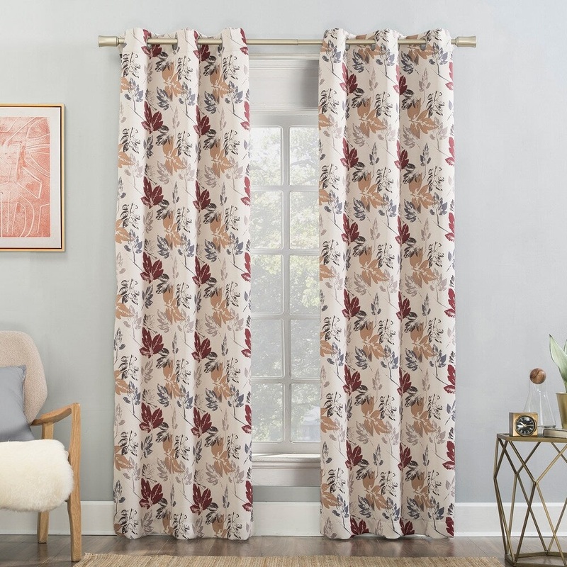 Sun Zero Gabriella Floral Blackout Grommet Curtain Panel