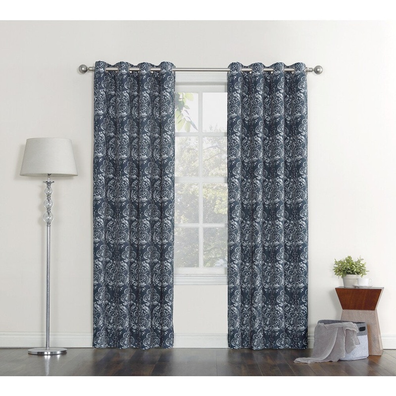 Sun Zero Gilby Woven Texture Energy-efficient Curtain Panel