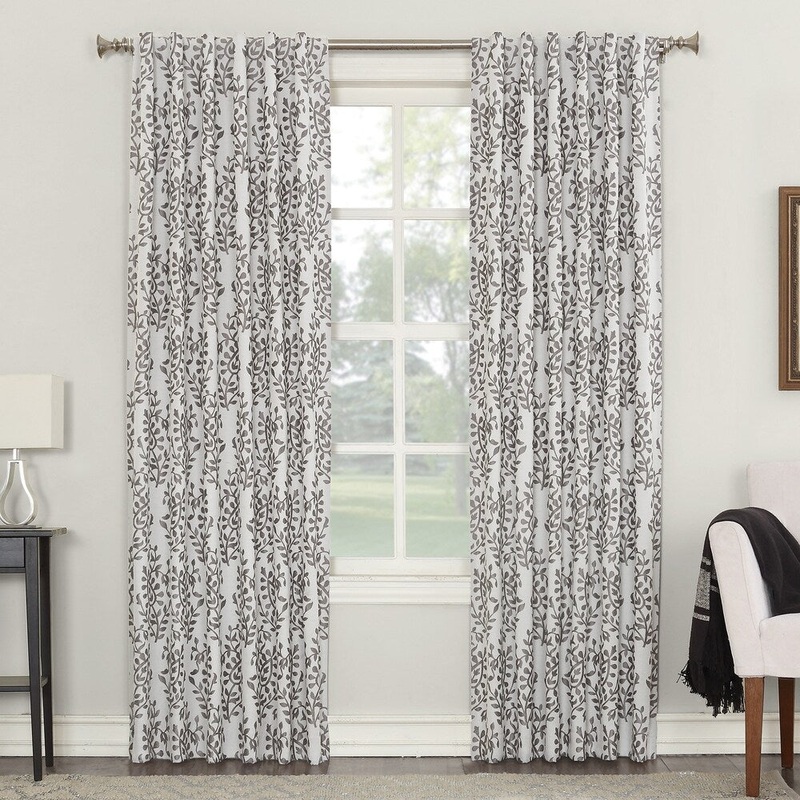 Sun Zero Rochelle Blackout Lined Back-tab Single Curtain Panel