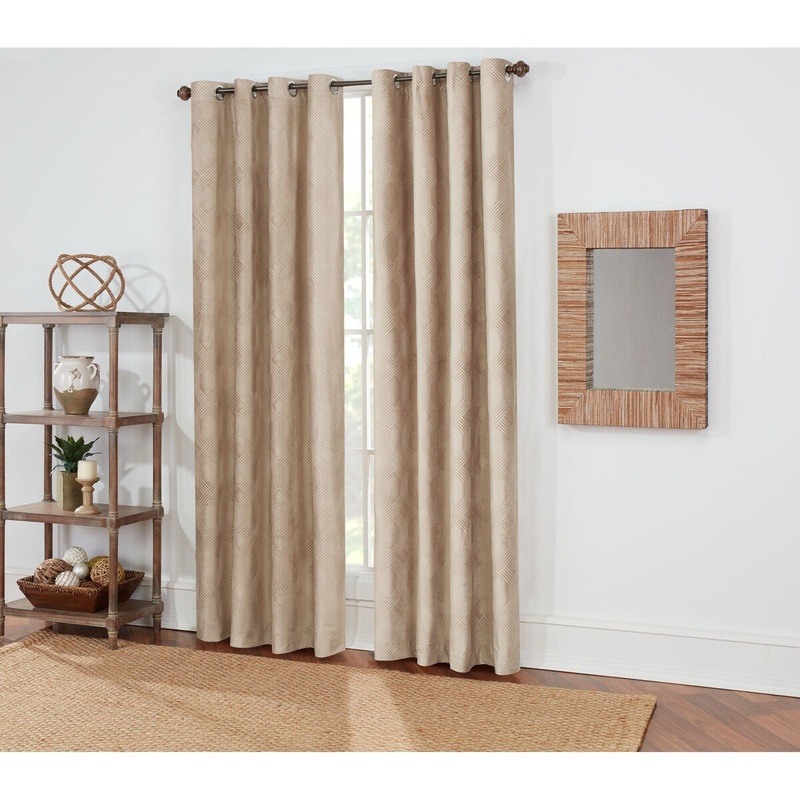 SureFit London Grommet Drapery Panel Pair, Taupe