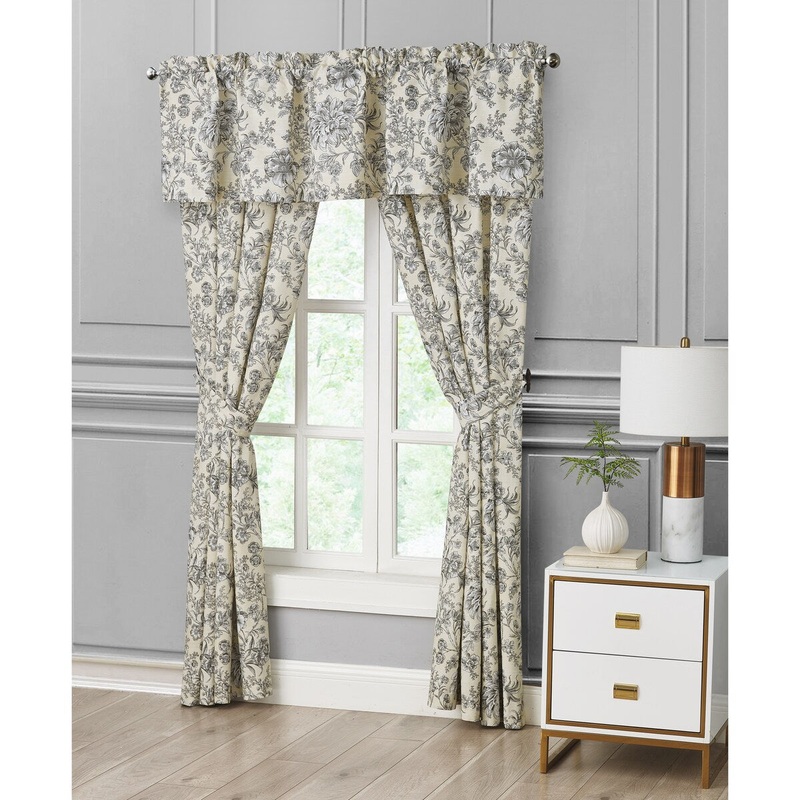 Aleah 2-piece Floral Window Panel Pair - 50x84
