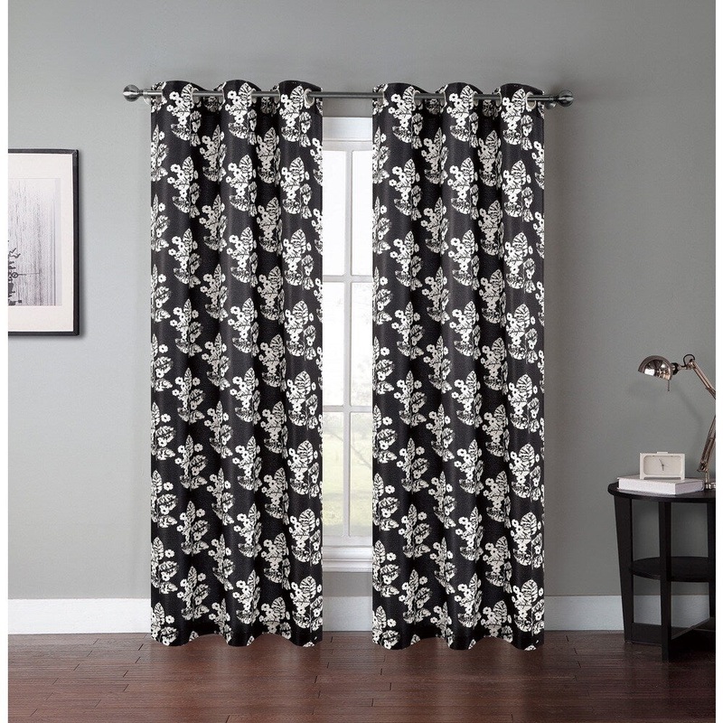 Atlantis Raw Silk Grommet Curtain Panel Pair