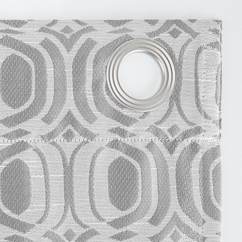 Sun Zero Infinity Geometric Theater Grade Extreme 100% Total Blackout Grommet Curtain Panel