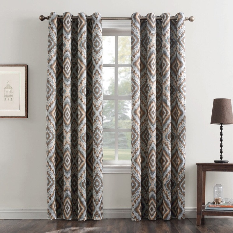 Sun Zero Joelle Medallion Room Darkening Curtain Panel