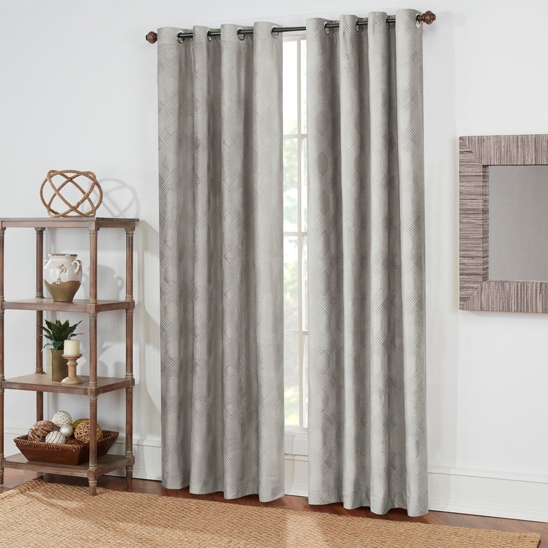 SureFit London Grommet Drapery Panel Pair, Charcoal