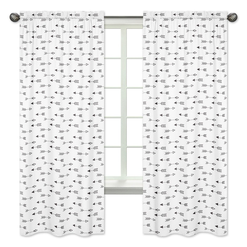 Sweet Jojo Designs Arrow Print 84-inch Window Curtain Panel Pair