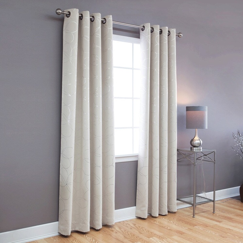 Aurora Home Modern Foil 96-inch Blackout Grommet Curtain Pair - 52 X 96