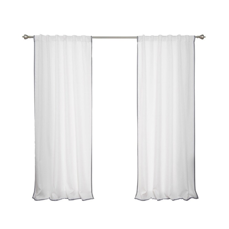Aurora Home Outdoor Border Curtain Panel Pair