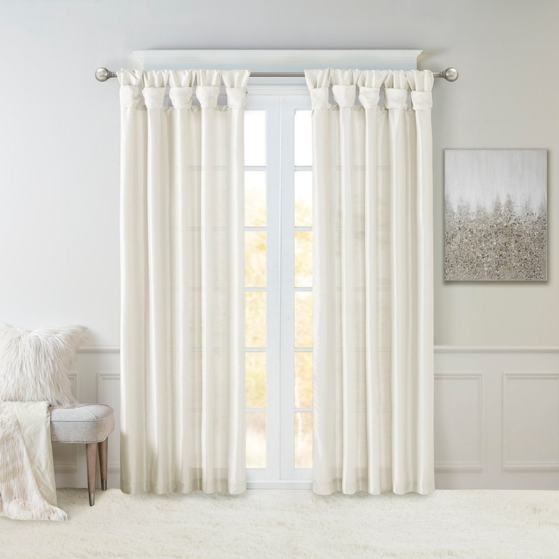 Twist Tab Polyester Window Curtain Panel(Only 1 Pc Panel)