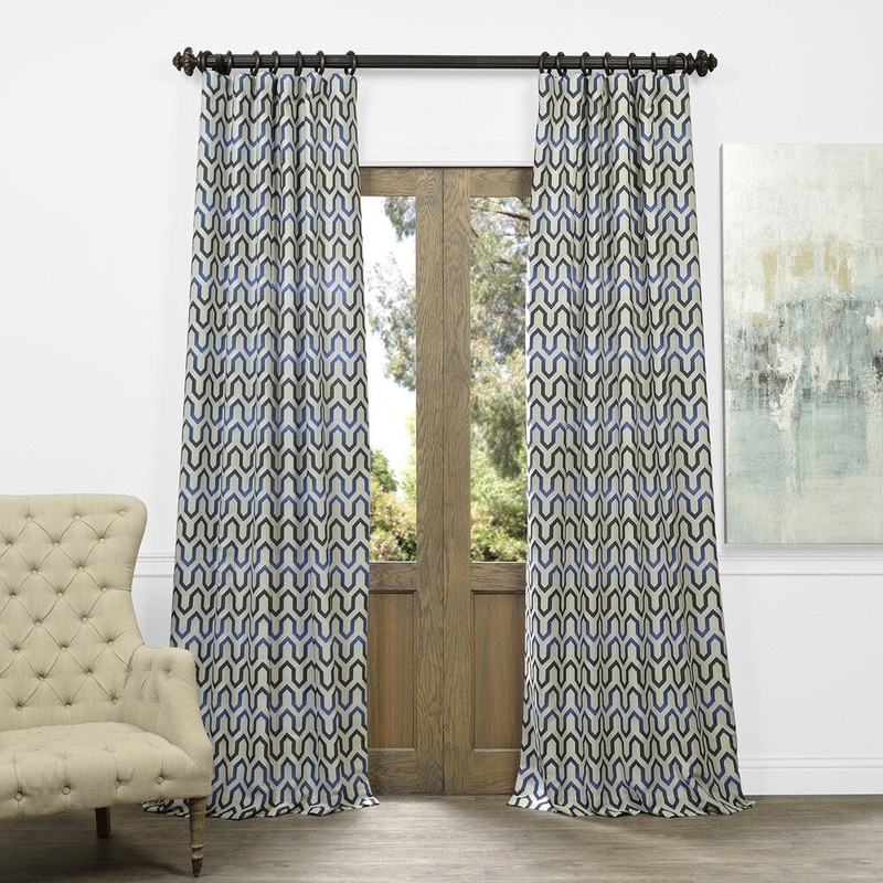 Cascade Faux Silk Jacquard Curtain (1 Panel)