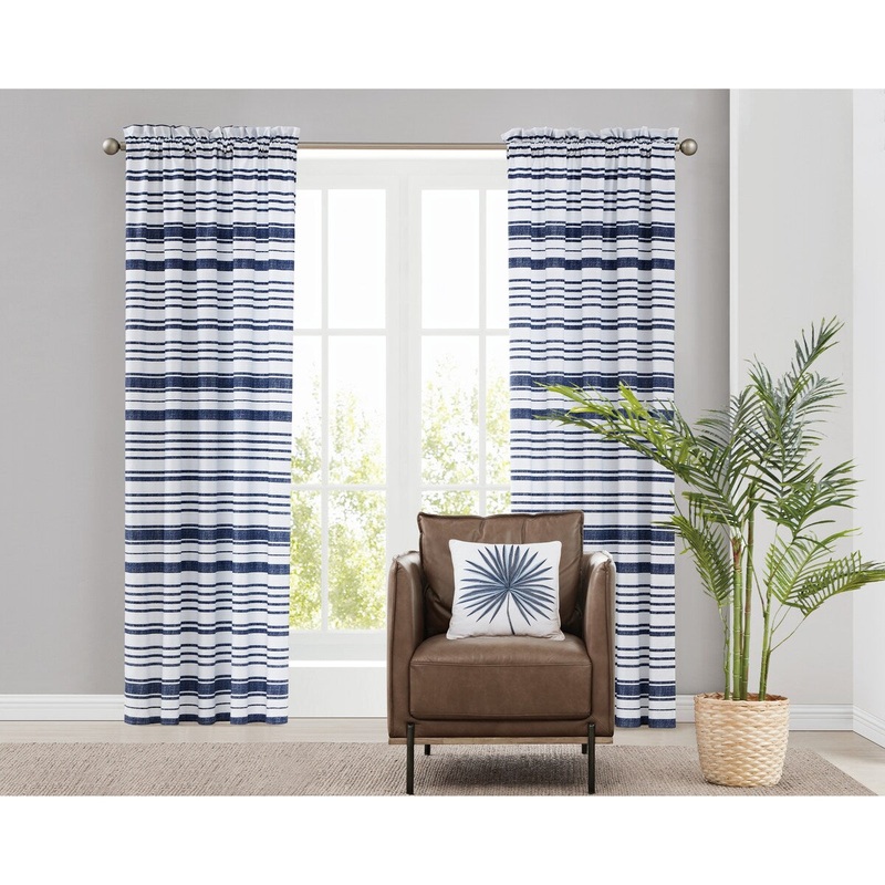 Coastal Living Starboard Nautical Stripe Pair Window Panel - 50x84