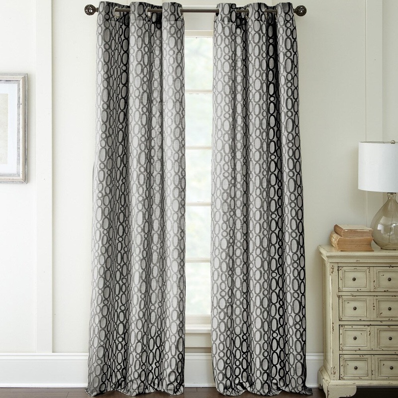 Amraupur Overseas Deco Jacquard 84-Inch Curtain Panel Pair - 37 x 84
