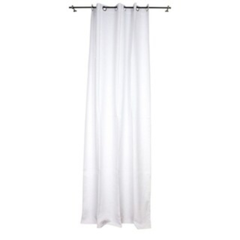 Sagebrook Home TC10290-02 Linen Curtain Panel, Contrast Stitch White Linen, 55 x 102 Inches