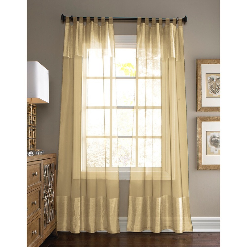 Amraupur Overseas Silk Window Curtain Panel - 37 x 84