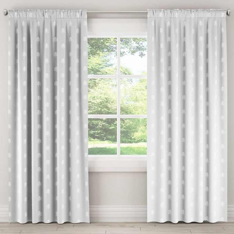 Skyline Line Tree Blackout Window Curtain Panel