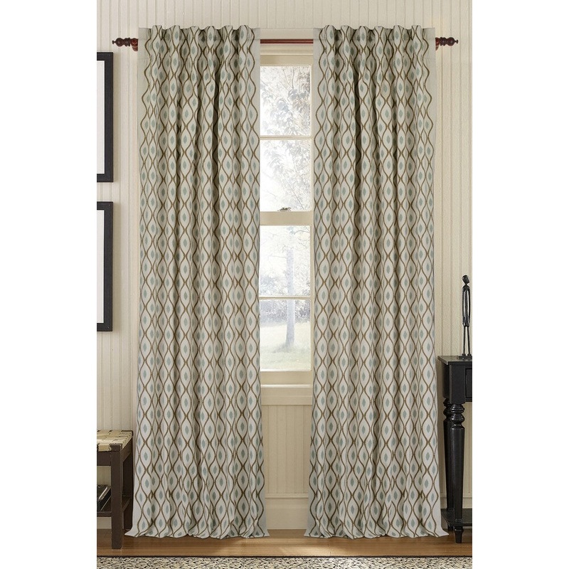 Decorative Aesthetic Embroidered Linen Rod Pocket Curtain Panel - 50 x 96