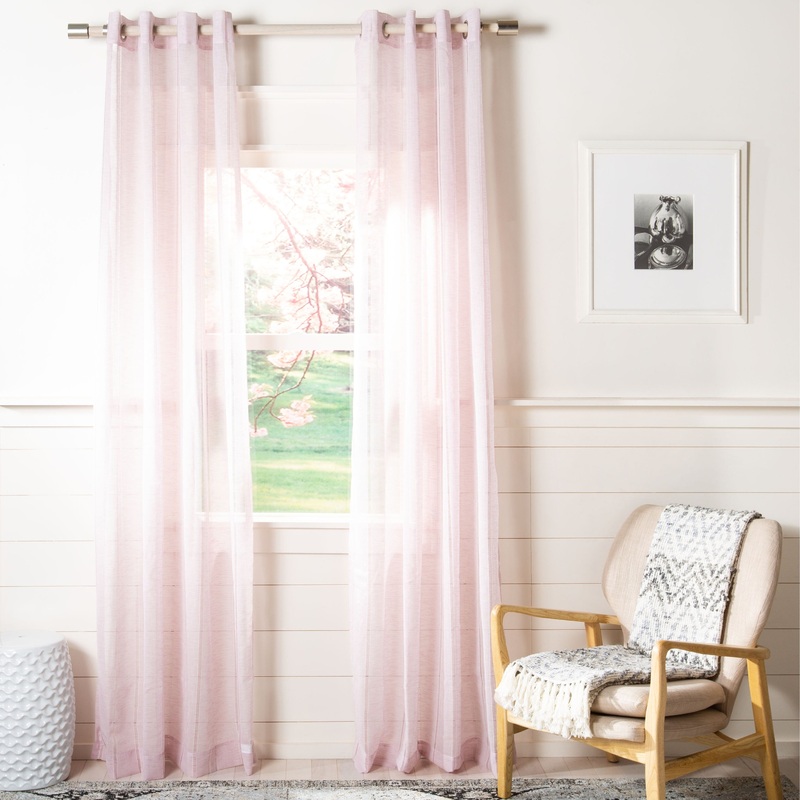 SAFAVIEH Vala Semi-Sheer Window Curtain Panel