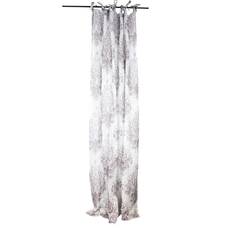 Sagebrook Home Printed White/Lavender Linen Window Curtain Panel