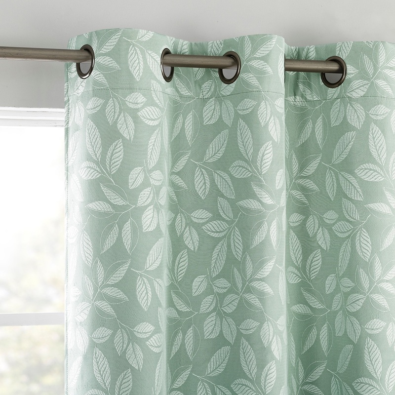 Sun Zero Satti Embroidered Leaf Total Blackout Grommet 1-Piece Curtain Panel, Single Panel