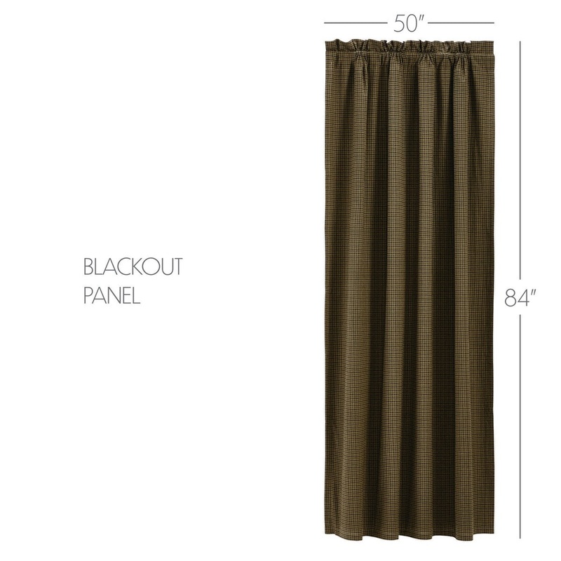 Tea Cabin Green Plaid Blackout Panel 84x50