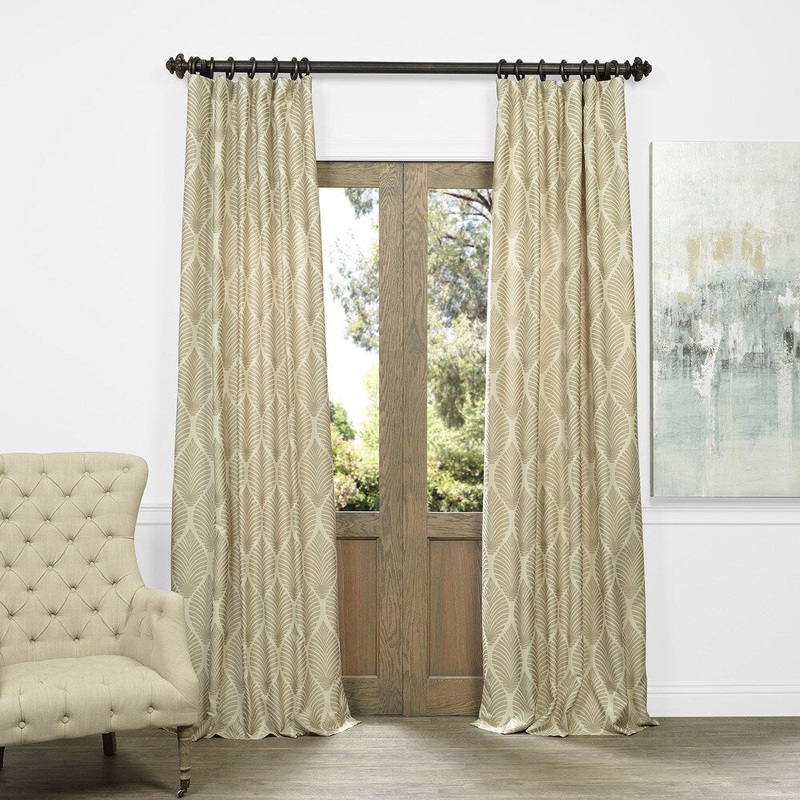 Beech Faux Silk Jacquard Curtain (1 Panel)