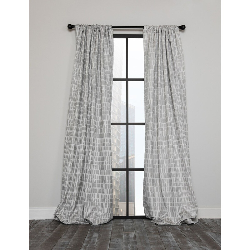 -Patrice Blackout Thermal Rod Pocket Curtain Single Panel, 52 by 63-Inch, Gray