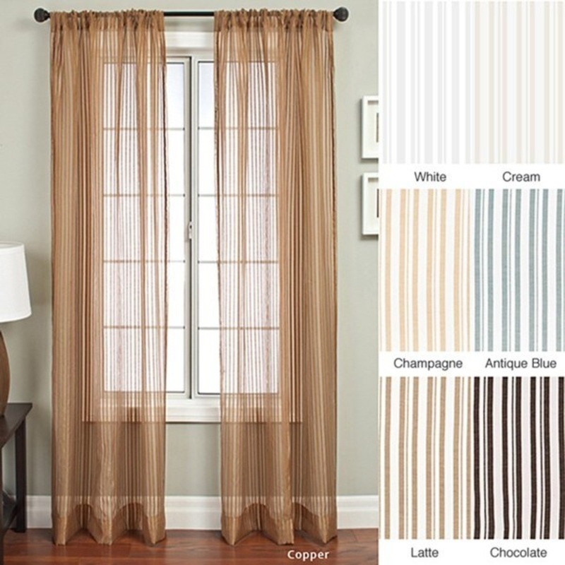 Bellino Stripe Rod Pocket 96-inch Panel - 53 x 96