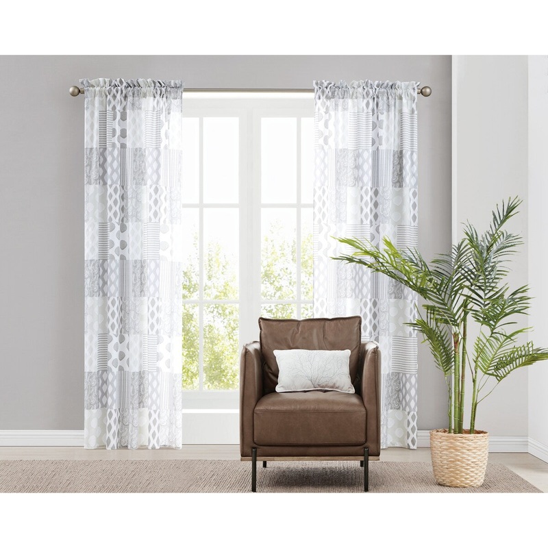 Coastal Living Sandbar Patchwork Pair Window Panel - 50x84