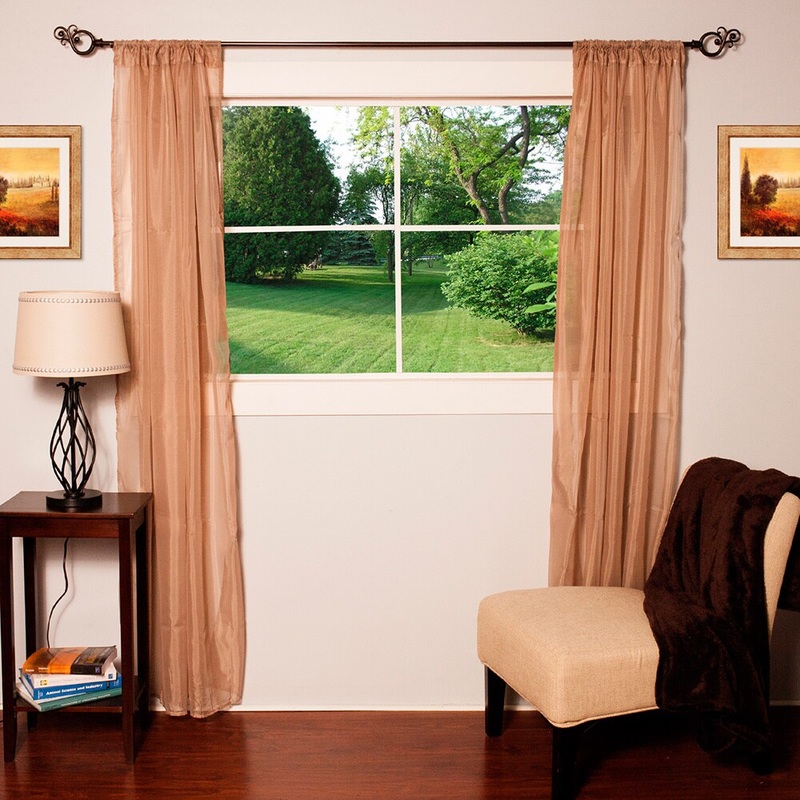 Sheer Rod Pocket 84-inch Curtain Panel Pair