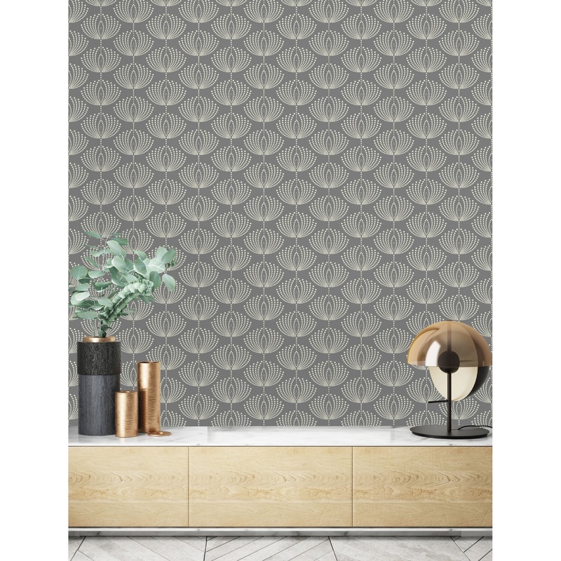 Abstract Gray Pattern Peel and Stick Wallpaper