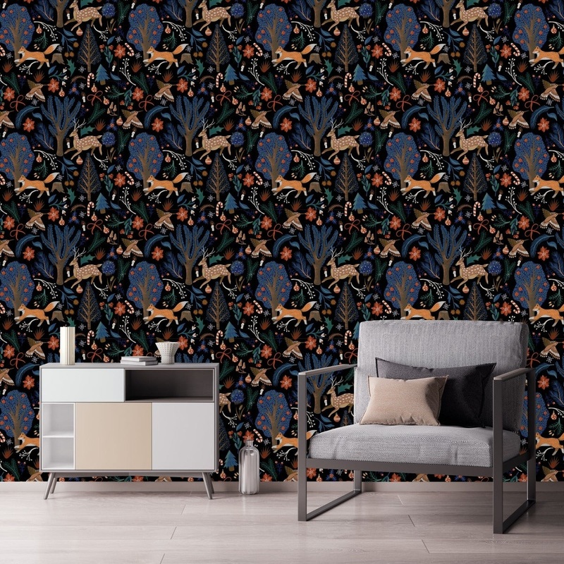 Dark Forest Wallpaper Peel and Stick and Prepasted