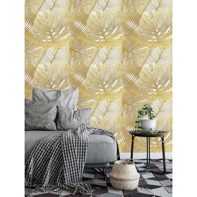 Tropical Leaves Pattern Removable Wallpaper