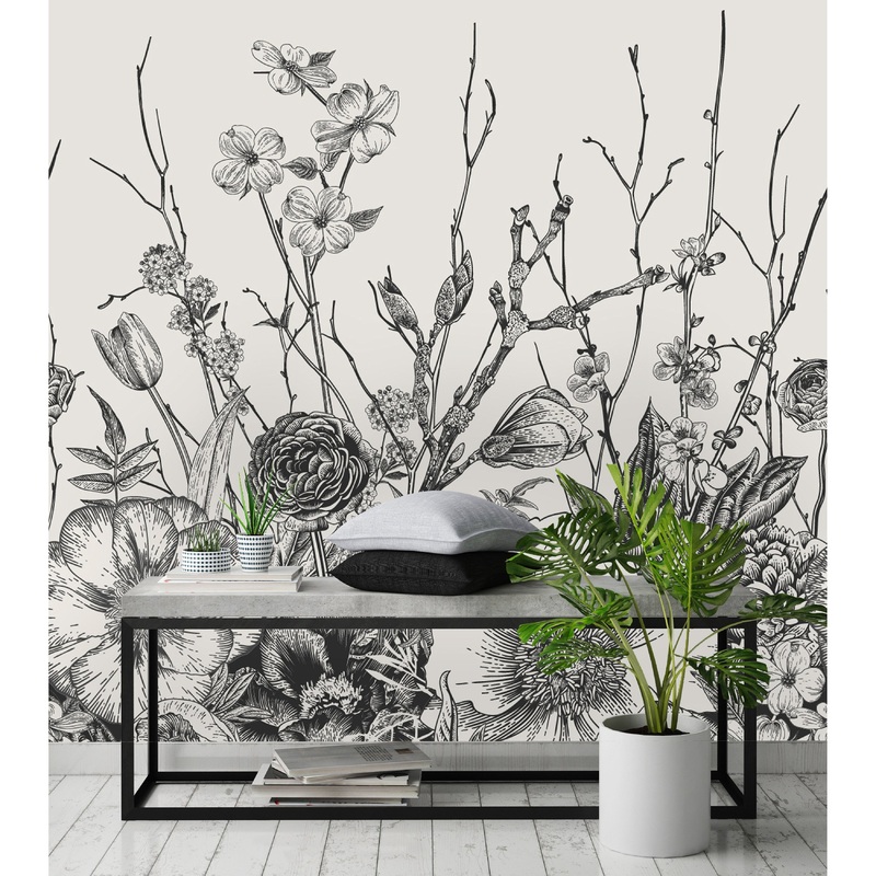 Vintage Floral Mix Wallpaper Mural