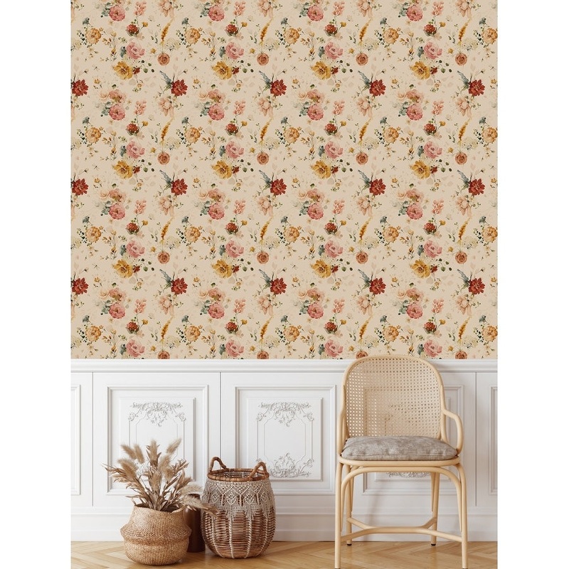 Vintage Style of Wallpaper Peel and Stick and Prepasted
