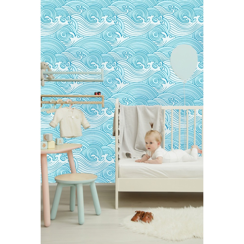 Curly Waves Peel and Stick Wallpaper