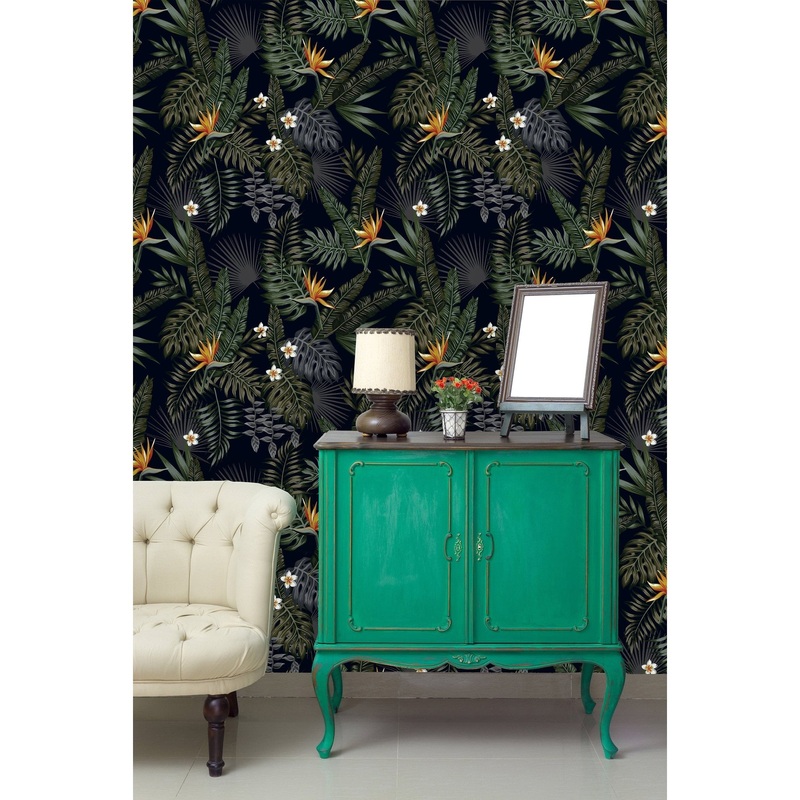 Dark Tropical Mix Removable Wallpaper