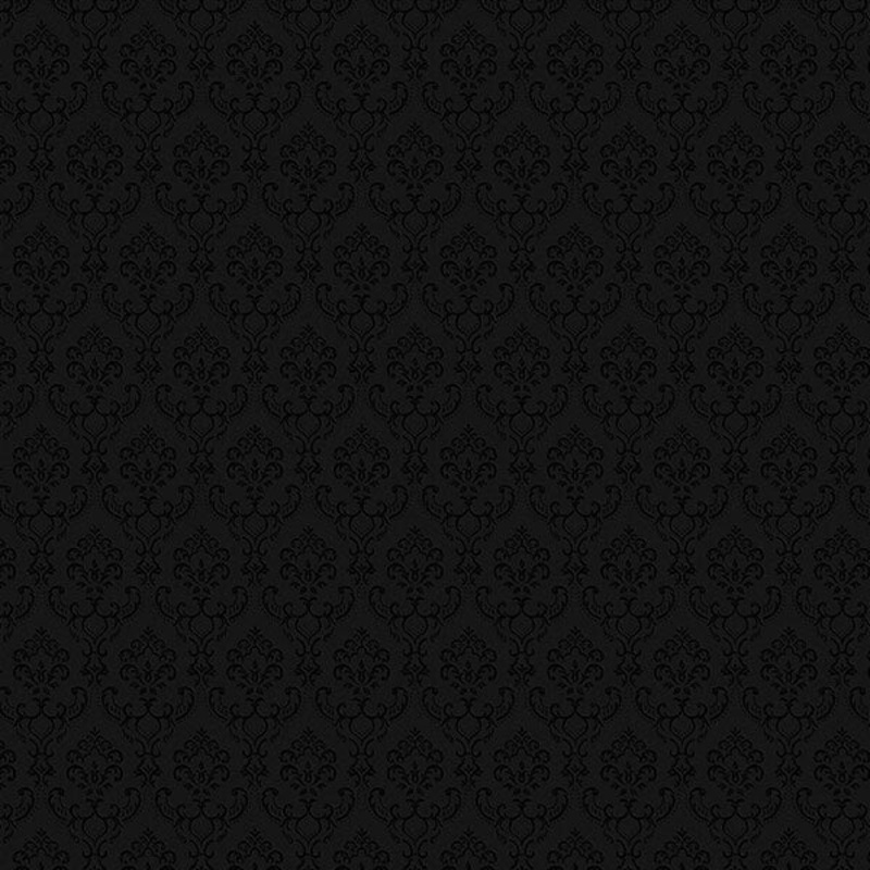 Small Damask Cambridge 32.7 Ft. x 20.5 In. Vinyl Black Small Damask Wallpaper Covering