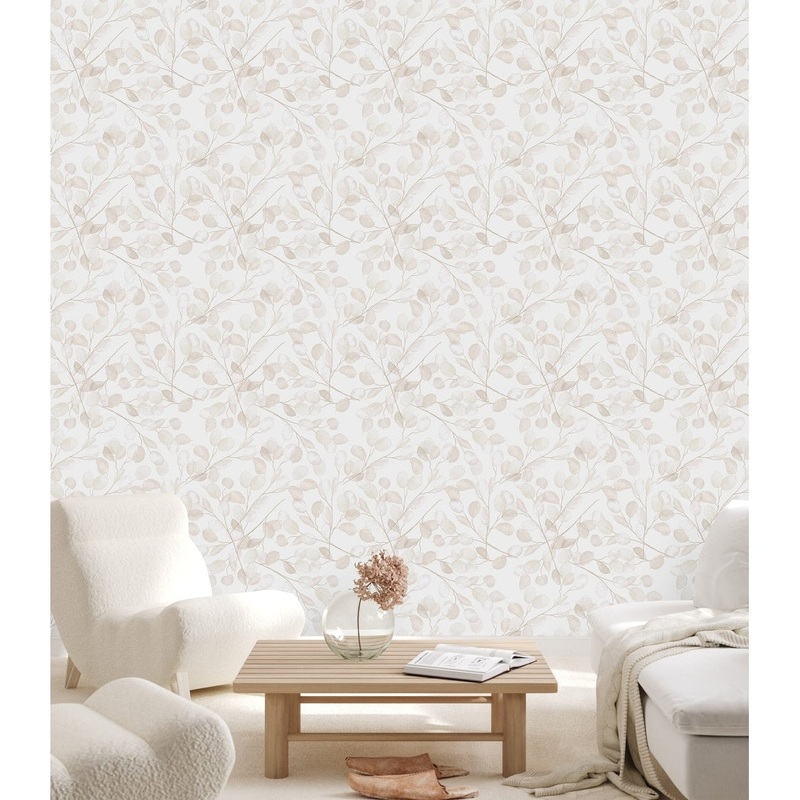 Transparent Leaves Wallpaper Peel and Stick and Prepasted