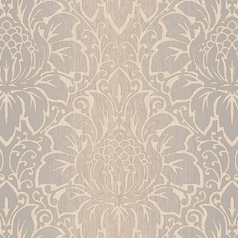 Venetian Damask Evanston 32.7 Ft. x 20.5 In. Vinyl Beige Modern Damask Wallpaper Covering