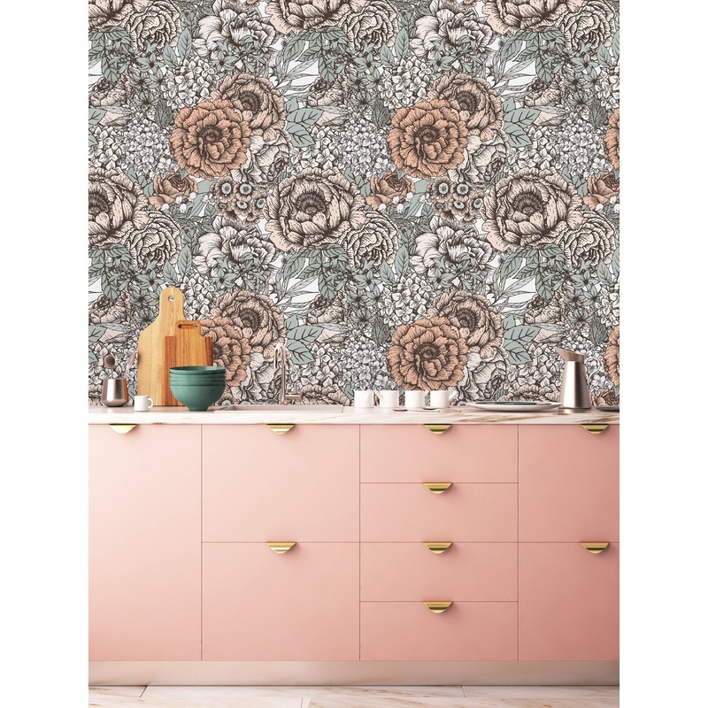 Vintage Floral Bouquet Removable Wallpaper