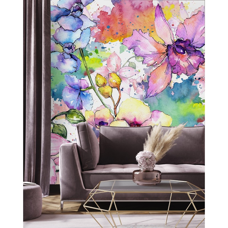Watercolor Orchids Wallpaper
