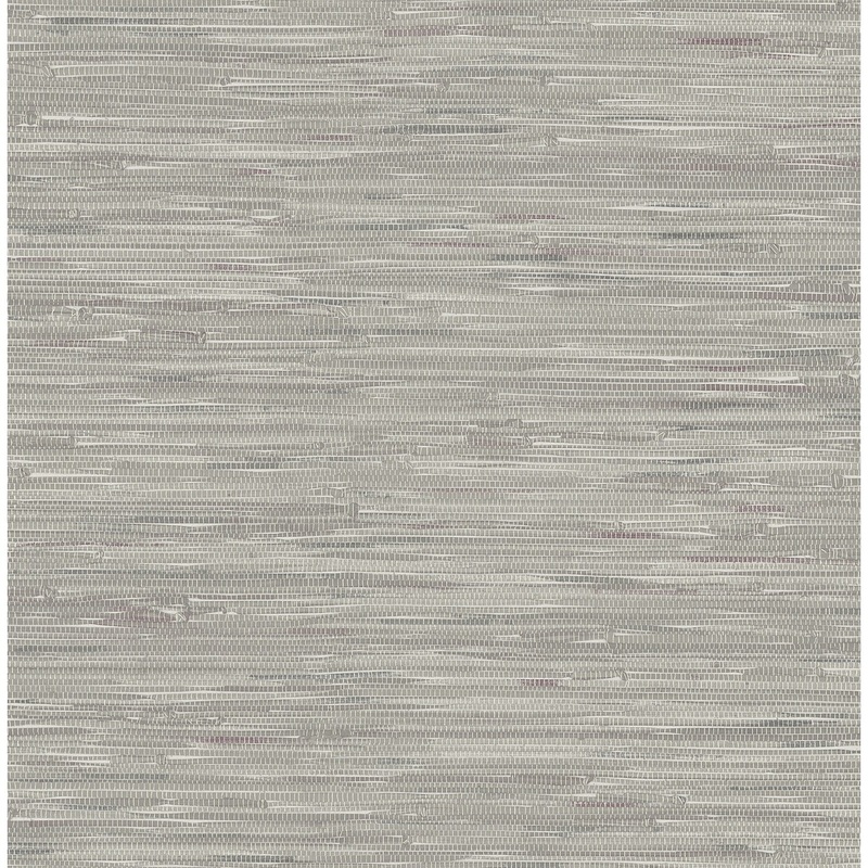 Adrian, Natalie Grey Grasscloth Print Wallpaper