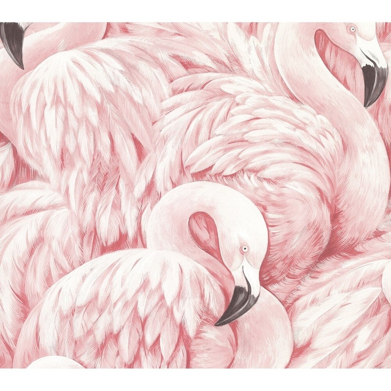 Animals Linnett Flamingos Wallpaper 20 in x 33 ft = About 55 square feet