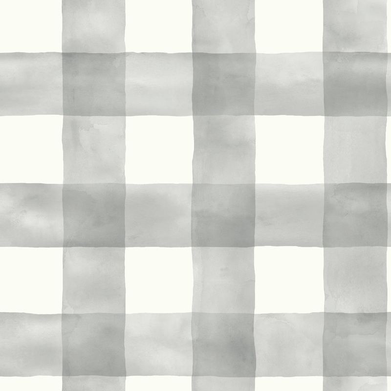Bishop, Checkmate Watercolor Plaid Peel and Stick Wallpaper